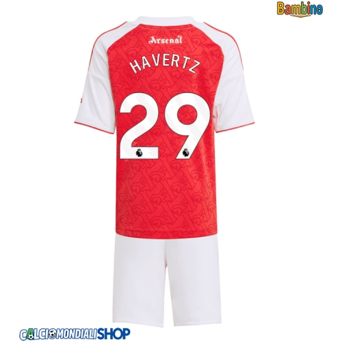 Maglie da calcio Arsenal Kai Havertz #29 Prima Maglia Bambino 2025-26 Manica Corta + Pantaloni corti)